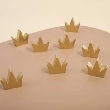 Solid Brass Crown Knob Drawer Knobs Decor Cabinet Knobs Pulls Gold Kitchen Knobs