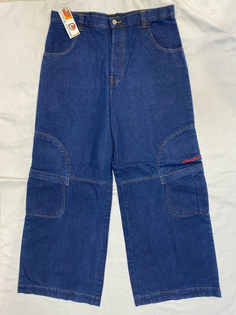 CRIMINAL DAMAGE BOARDWEAR 001 INDIGO BLUE MUSHROOM JEANS