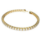 White, Gold-tone plated 5657662 Matrix Tennis bracelet Round cut,