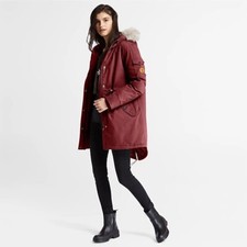 Timberland Mt Kelsey Parka For Women In Burgundy Large Size Rrp £230