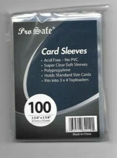 100 TOP LOAD TRADING CARD SOFT SLEEVES CARD HOLDERS CRYSTAL CLEAR FREE SHIPPING