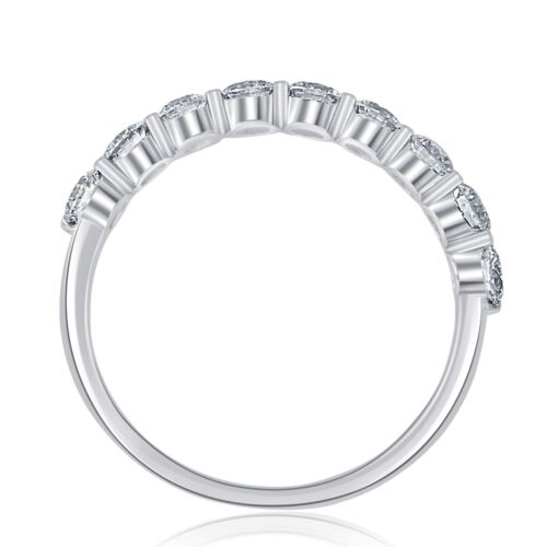 Bague anniversaire en diamant cultivé en laboratoire 1 carat 9 pierres or 14 carats - Photo 20 sur 34