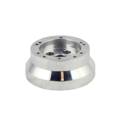 5 & 6 Hole Steering Wheel Polished Short Hub 1-Piece Adapter, Ididit, GM, Chevy