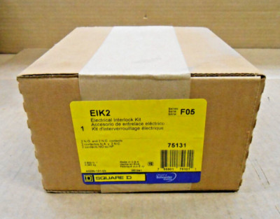 1 NEW SQUARE D EIK2 ELECTRICAL INTERLOCK KIT 2 N.O. 2 N.C. SERIES F05 SEALED BOX