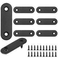 Masendelk 16Pcs Flat Bracket Stainless Steel Straight Brace Metal Straight Co...