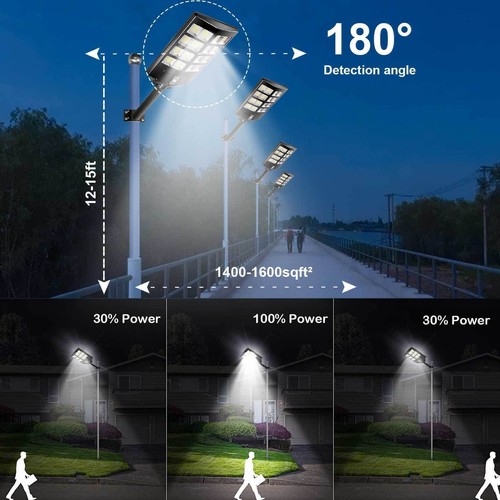 1000W Commercial Solar Street Light Flood Lamp LED Area Dusk To Dawn Wall Lamp - Picture 11 of 12