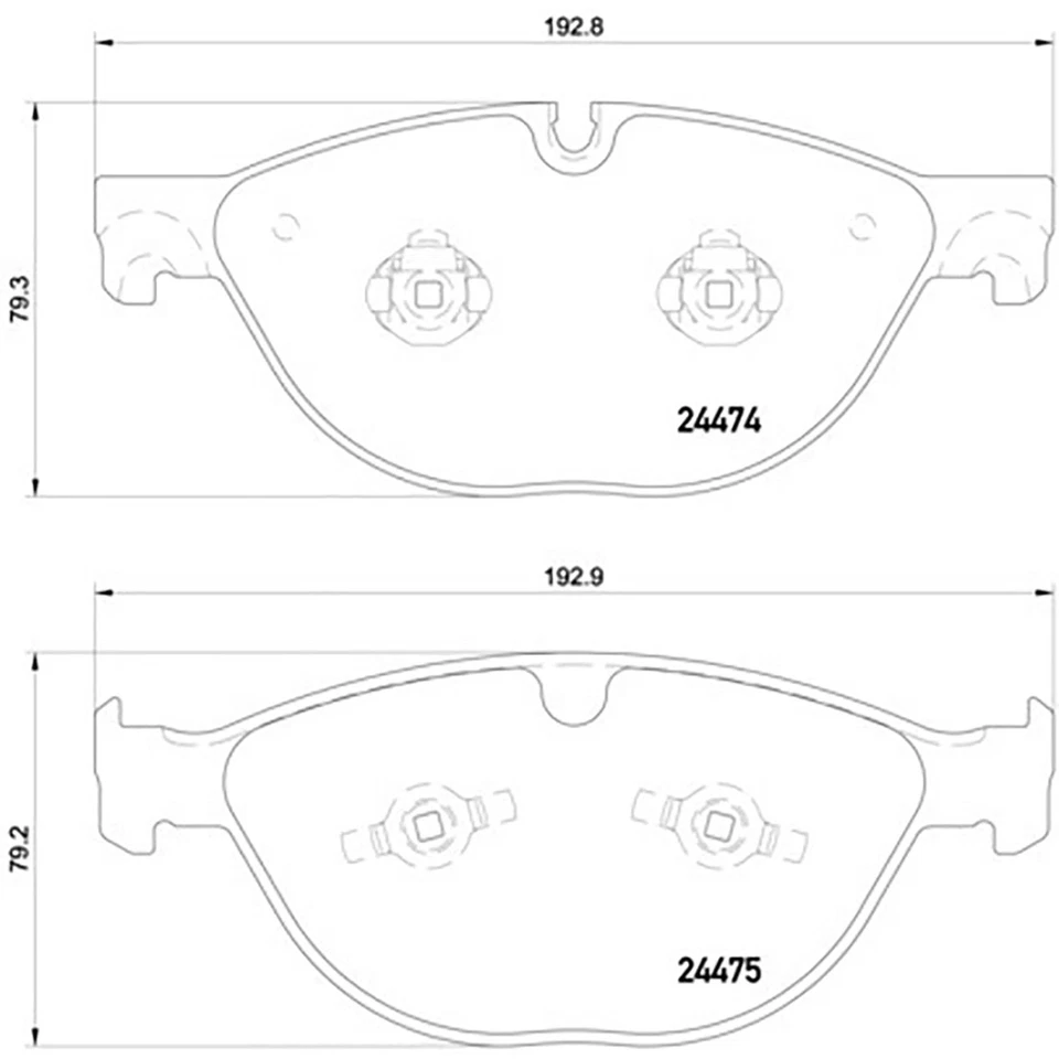 Conjunto de pastilhas de freio a disco dianteiro traseiro Hella Pagid 2x para 2010 - 2015 Jaguar XF - Imagem 2 de 4