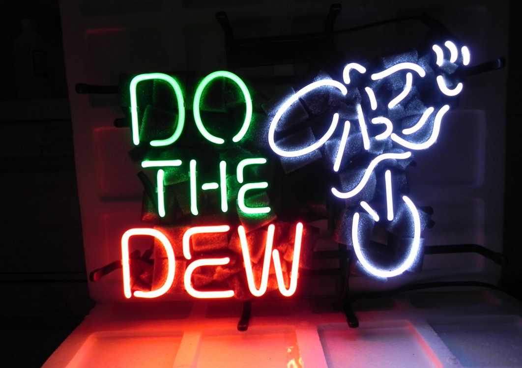 17"x14" Do The Dew Neon Sign Lamp Light Visual Collection Artwork Beer