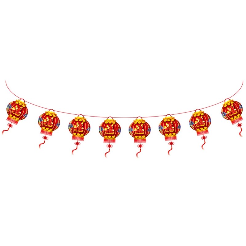 Chinese New Year for Fu Letters Pendant Streamer Pull Flag De eBay