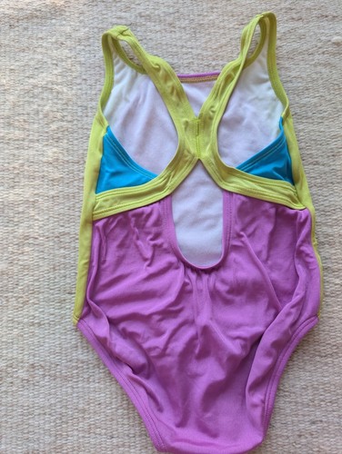 Speedo Girls Swim Suit - Size 10 - Purple/Green - Picture 2 of 8