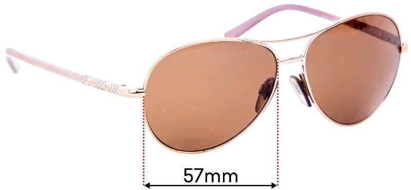 Burberry Rose Gold Aviator 57mm Sunglasses Burberry BE3092-Q 1167/4Z Sunglasses Women main image 2