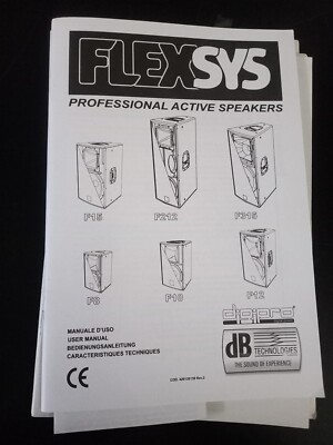 ISTRUZIONI / MANUALE ORIGINALE  DB TECHNOLOGIES  FLEXSYS F SERIES