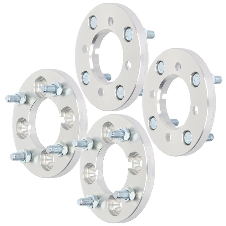 4pcs 15mm 4x100 to 4x114.3 12x1.5 studs wheel spacers For Toyota Corolla Pontiac - Image 2 of 4