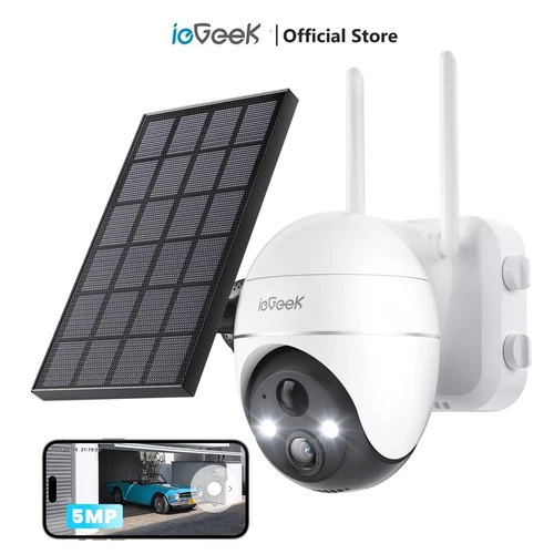 Solar Kamera 5MP ÜBERWACHUNGSKAMERA Outdoor WLAN Funk IP CAMERA AUßEN PTZ CCTV - Bild 10 von 12