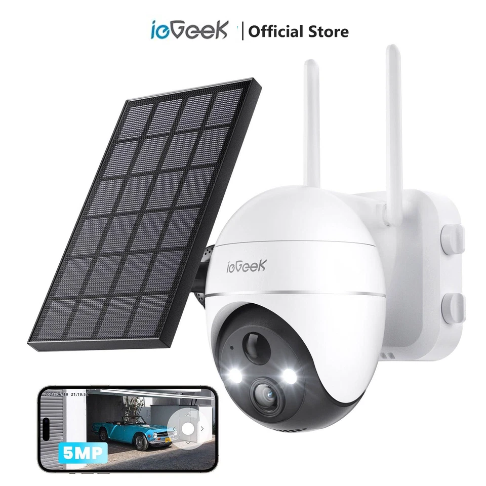ieGeek 5MP Solar Kamera AKKU ÜBERWACHUNGSKAMERA Outdoor WLAN IP CAMERA AUßEN - Bild 2 von 4