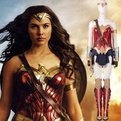 Costume da Wonder Woman cosplay copia professionale vestito completo con  stivali | eBay