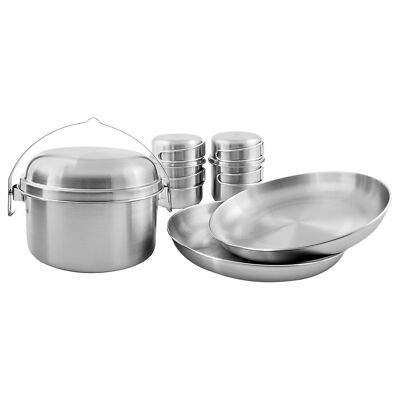 NEU Tatonka Geschirr Picnic Set stainless für Camping Outdoor Zelten Festival