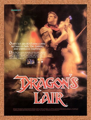 1990 Dragons Lair Game Boy Original Advertisement / Retro Wall Art v1