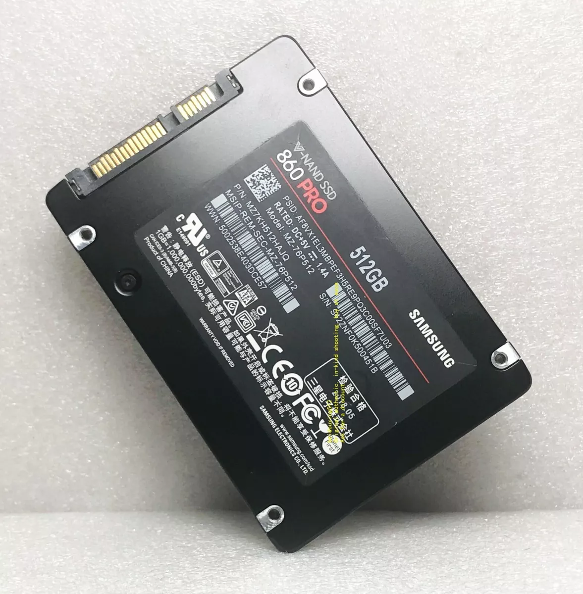 SAMSUNG 860 PRO 512GB SATA MZ-76P512