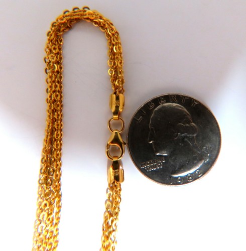 14kt. 5 combined multichain link bracelet - Picture 2 of 3
