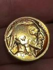 1936 P Buffalo Nickel 5 Cent- Philadelphia, Good/VG Details, Gold Plated