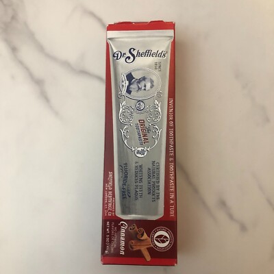 Dr. Sheffield s Certified Natural Toothpaste (Cinnamon) 1 pack New In Box 5 oz