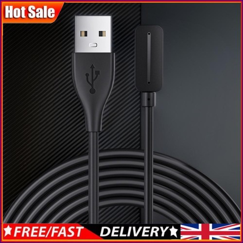 1m Magnetic USB Charging Cable 2Pin Replacement Black for Polar Pacer/Pacer Pro