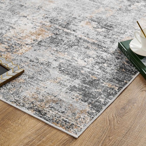 Lightweight 2'x6' Washable Runner Rug with Non-Slip Backing for Modern Homes - Picture 9 of 10