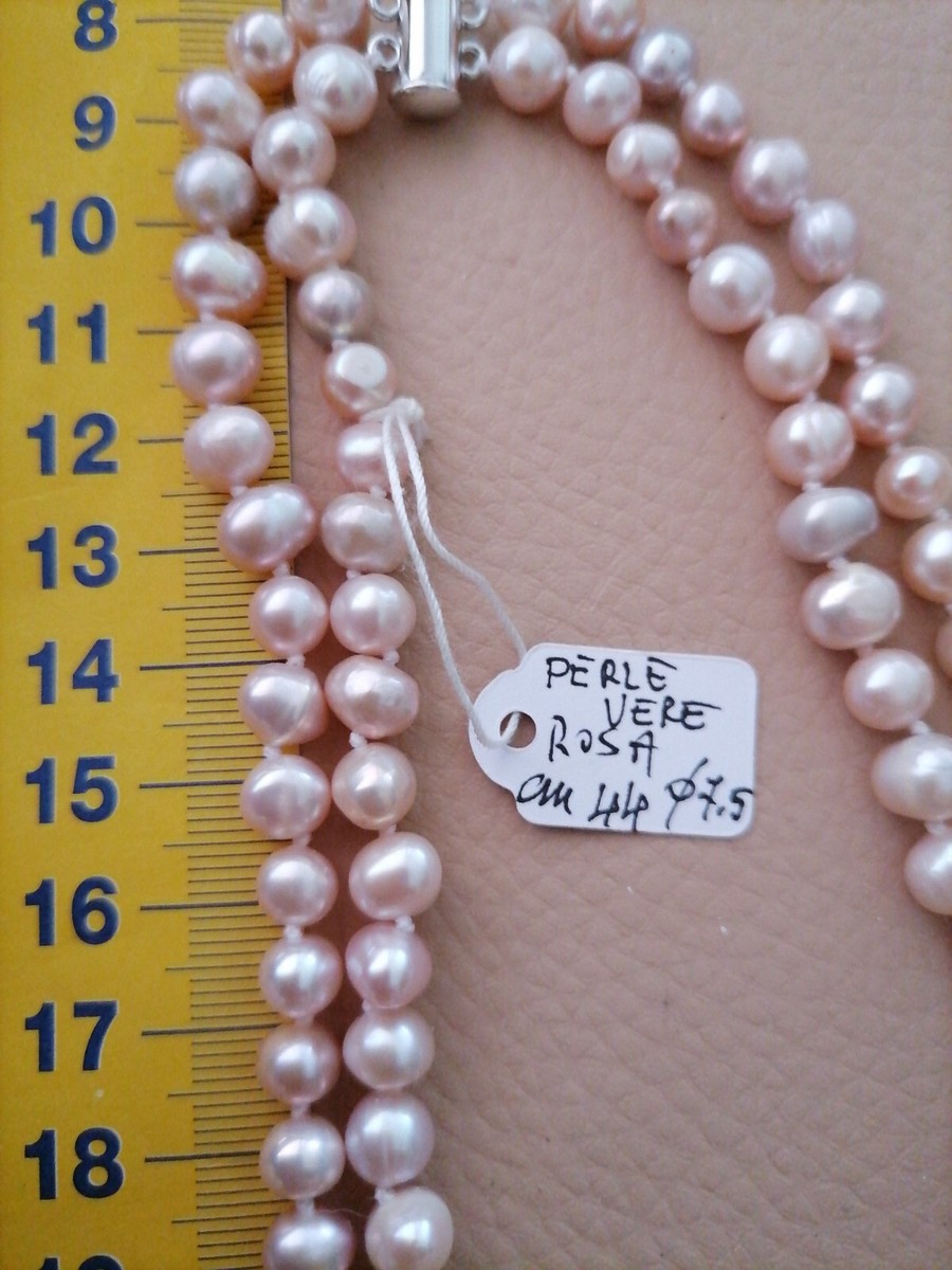 Collana Di Perle Coltivate Dei Mari Del Sud Con Chiusura In Oro Bianco E Rosa 18 Carati - Foto 7