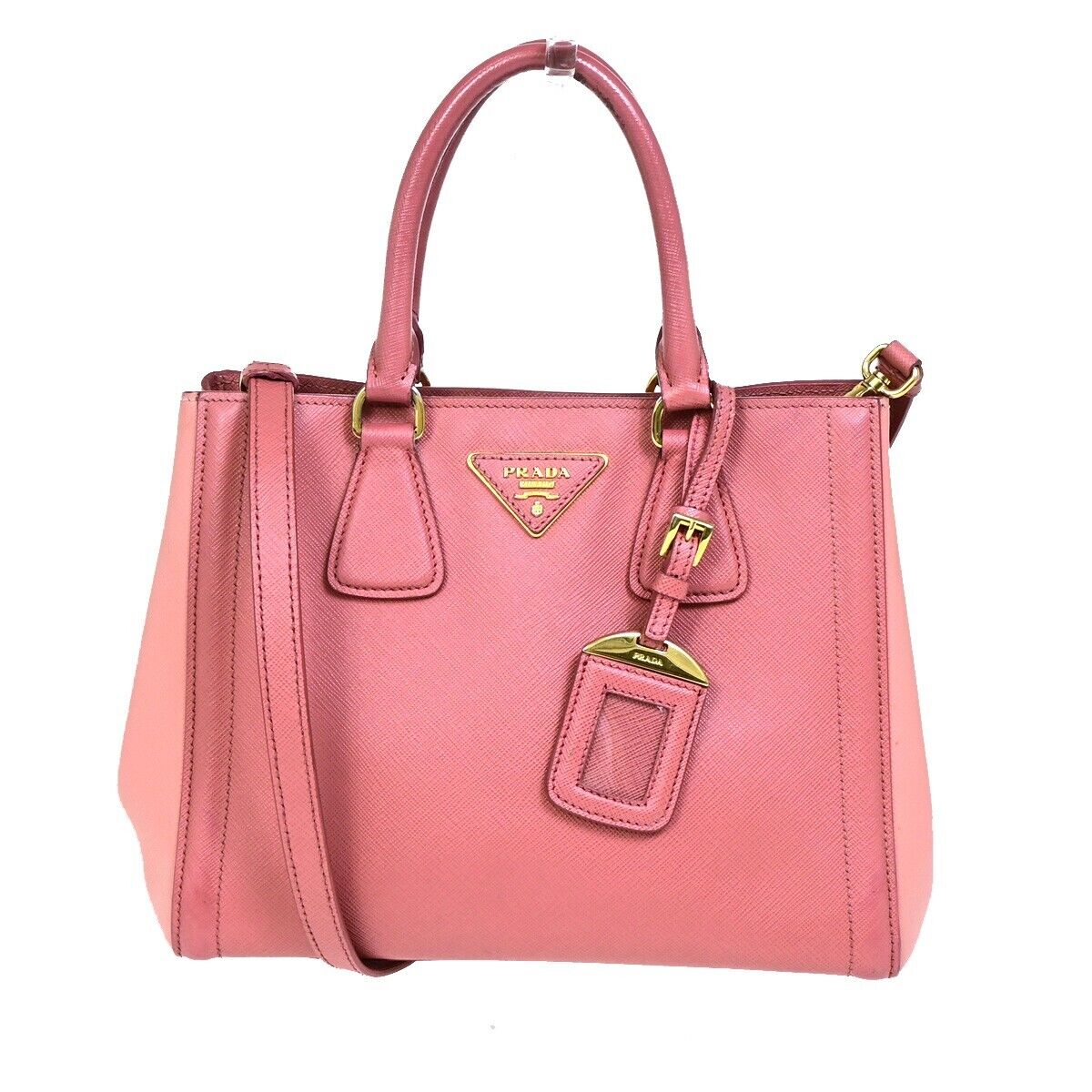 PRADA MILANO Logo 2Way Shoulder Hand Bag Saffiano Leather PRADA MILANO Logo 2Way Shoulder Hand Bag Saffiano Leather