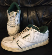 Vintage Vision Street Wear Size 10 Men's Skateboard Shoes White Green