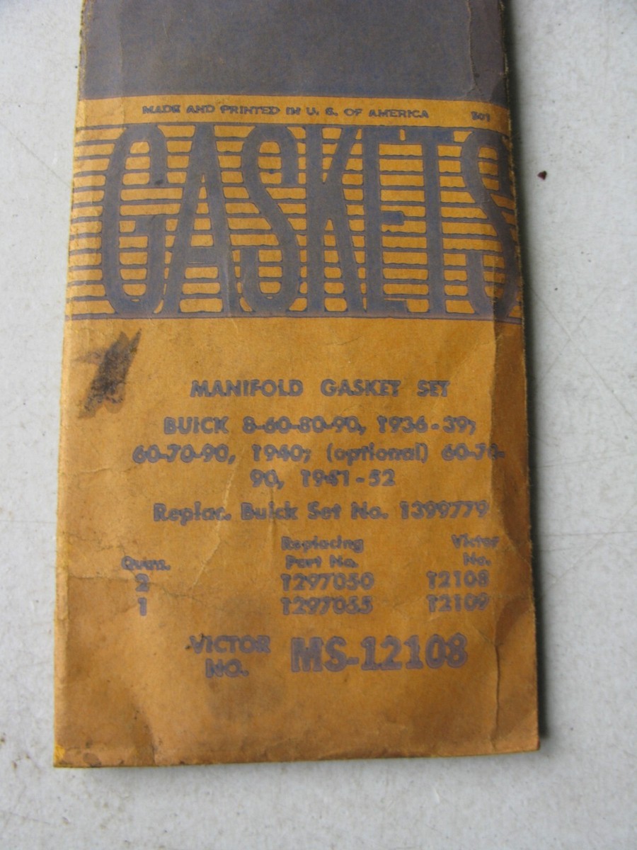 ふわぁあ Vintage Victor Manifold Gasket Set for Buick 1936-1952 (MS-12108