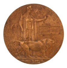 WW1 Memorial Plaque Mawaz Khan Original