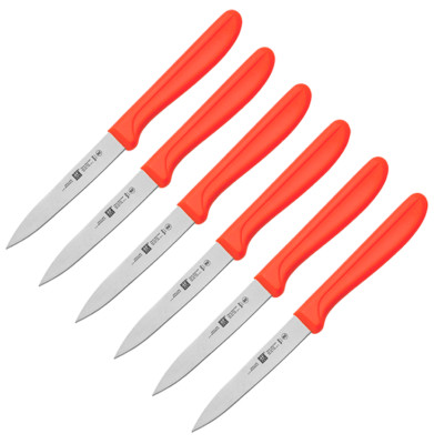 6 PACK Henckels Zwilling Kitchen Parer Knife 4'' Stainless Steel Blade Plastic