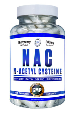 NAC 600 mg N-Acetyl Cysteine Capsules Antioxidant Liver Support GMP 100 Pills