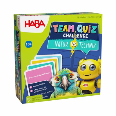 HABA Team Quiz Challenge - Nature vs. technology quiz game Family game for ag...