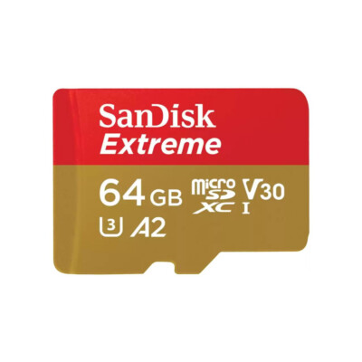 SanDisk Extreme microSDXC UHS-I 64GB Speicherkarte + Adapter - A2 C10 U3 V30 170