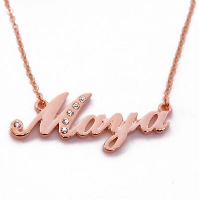 Name Necklace MAYA - 18ct Rose Gold 