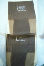 Town  Country Vintage stockings Seamless Mesh Pecan 2 pairs in box sz C 10 1/2