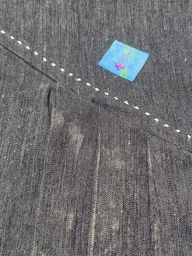 Falda Bebe Talla 6 Pliegues Traseros Bolsillos Frontales Jaspeado Azul Oscuro/Negro Foto 4 de 4