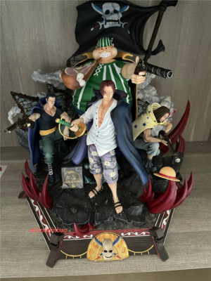 One Piece Red Hair Pirates Resin Statue Shanks Model Yasopp lucky