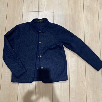 LE MONT ST MICHEL Navy Jacket Size 36 Quilted Design