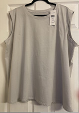 NWT 78 Eileen Fisher Nimbus Organic Pima Cotton Jersey Round Neck Top 1X 2X 3X