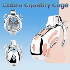 Metal Belt Lock Cage Restraint Stainless Steel Male Chastity Cage with 2 Keys