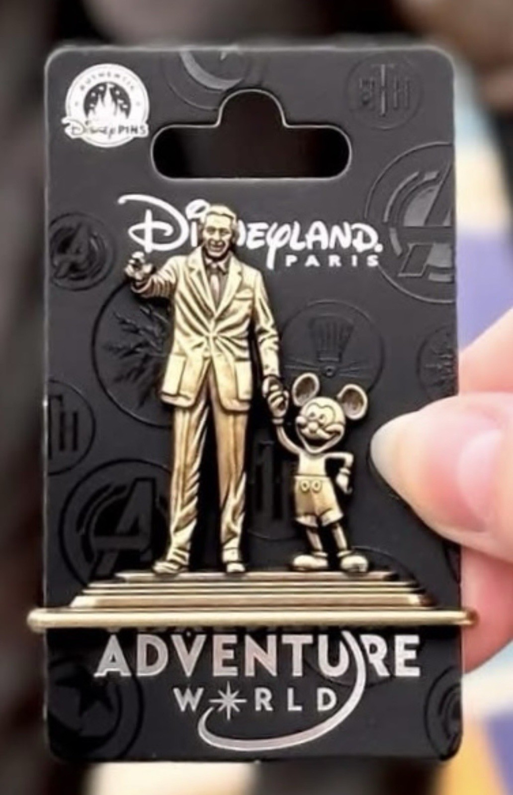 ❌ Walt & Mickey Mouse Pin - Disneyland Paris - Disney Adventure World