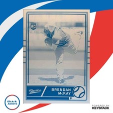 2020 Panini Chronicle Brendan McKay Classics Printing Plates Cyan 1/1 #6 RC Rays