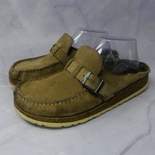 Birkenstock Buckley Suede Leather Mules Clogs Beige Size EU 38 US Womens Sz 7 N