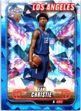 2024-25 Topps Chrome Sapphire #151 Cam Christie Rookie Los Angeles Clippers