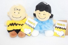 Aurora Peanuts Palm Pal Plush, Lot Of Two 5 inch Charlie Brown And Lucy NEW.