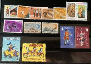 Antigua lot of 14 unused stamps (without the card)